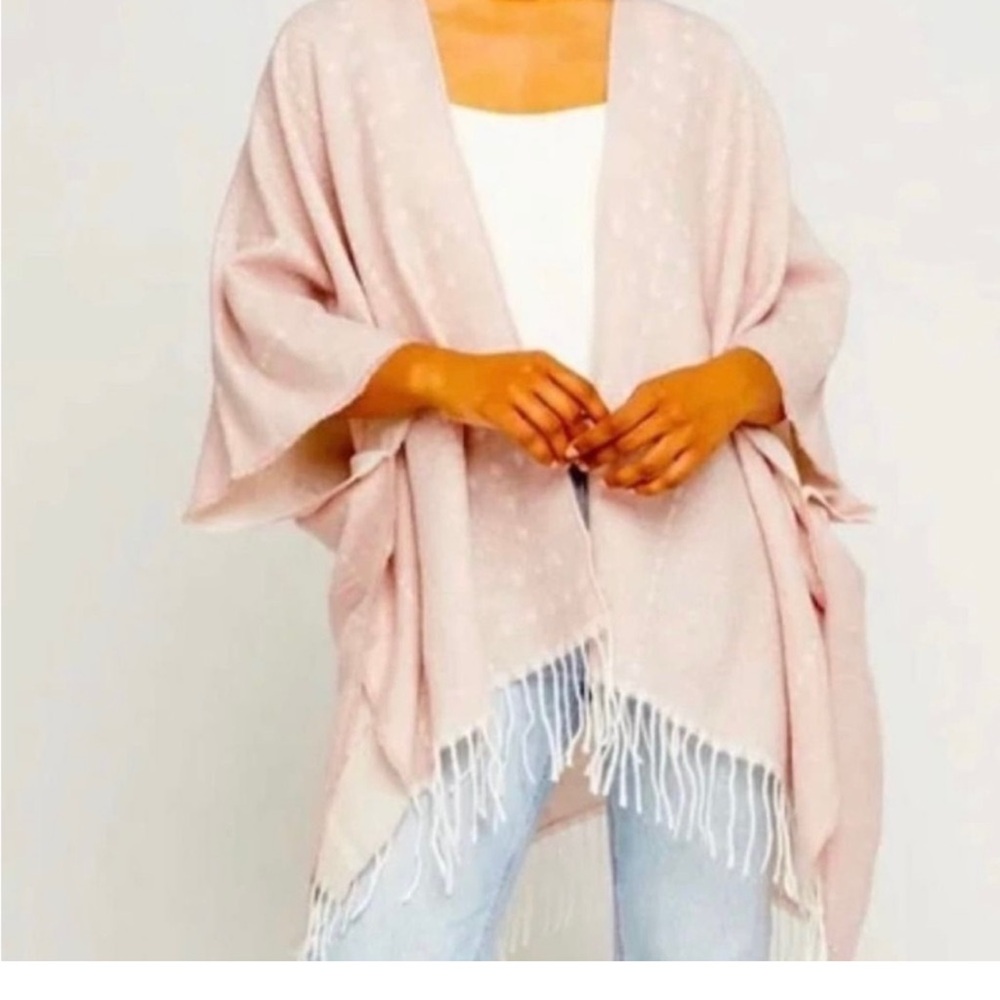 Gentle Fawn Polyester Hermosa Fringed Kimono Cardigan Cape Size Medium/Large NWT